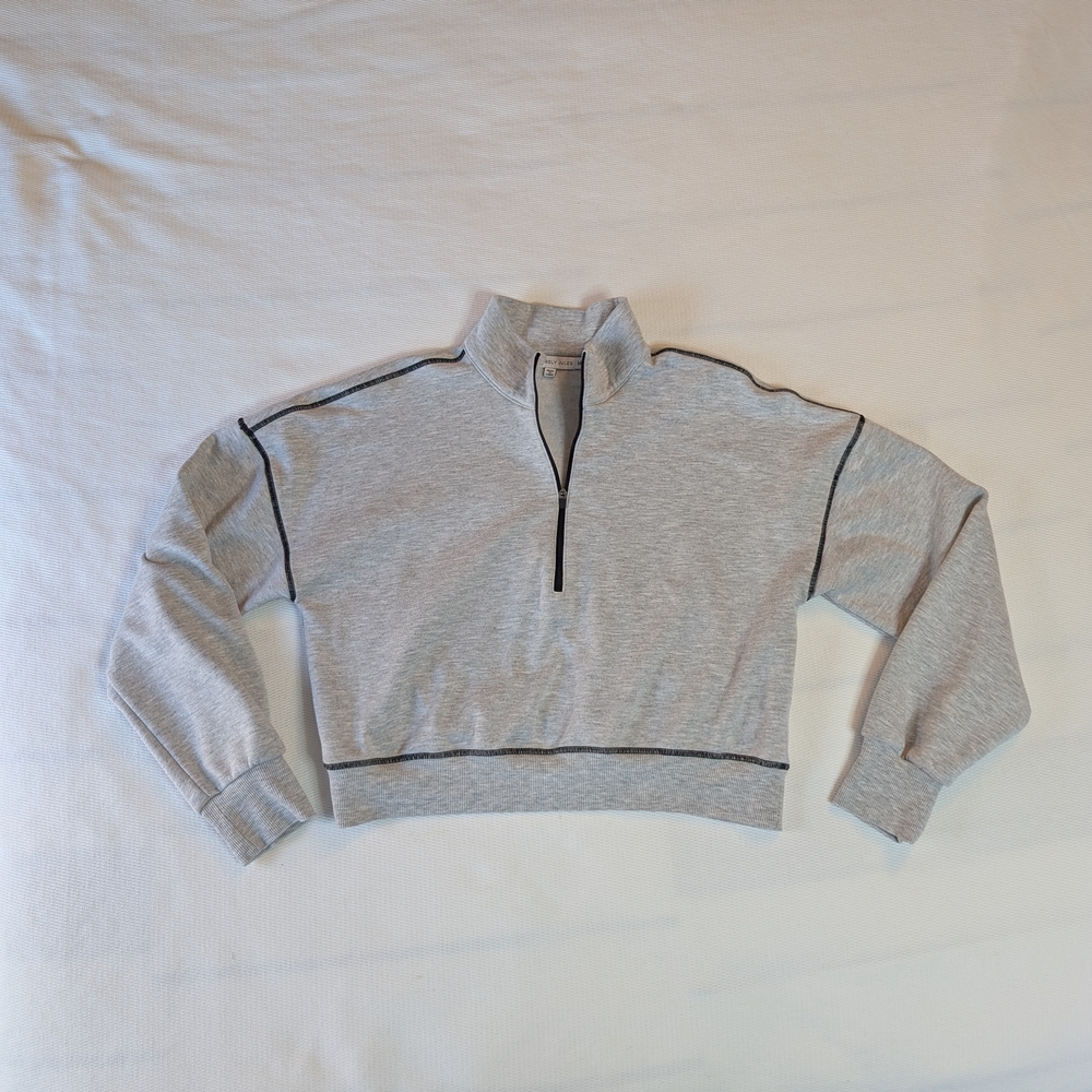 Gray Half-Zip Sweater